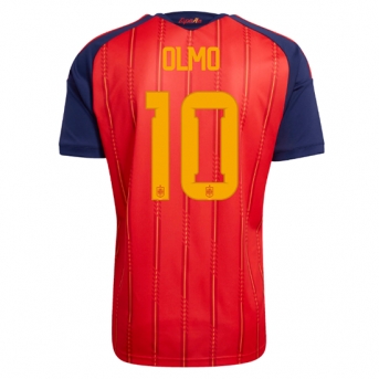 Billige Fotballdrakt Spania Dani Olmo #10 Replika Hjemmedrakt VM 2026 Kortermet